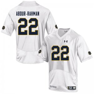 Notre Dame Fighting Irish Men's Kendall Abdur-Rahman #22 White Under Armour Authentic Stitched College NCAA Football Jersey NFL3199QH